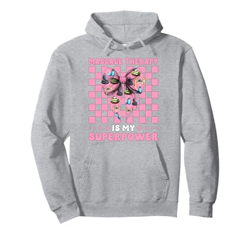 Massagetherapie ist Mein Superpower-Massagetherapeuten-Mädchen Pullover Hoodie von Licensed Massage Therapist Pink Coquette Bow Gifts