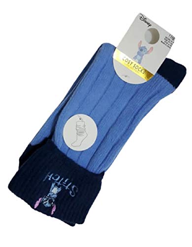 Disney Lilo & Stitch 1 Paar kuschelige Wintersocken mit Greifer, Damen 37-42 von Licensed