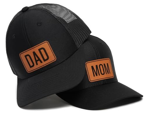 Lichfamy Mutter- und Papa-Hüte zum Vatertag für Neue Mutter, verstellbare Trucker-Mütze, Geschenk für Paare, Eltern, Mom&Dad-Schwarz-Schwarz, Einheitsgröße Lichfamy Mutter- und Papa-Hüte zum Vatertag für Neue Mutter, verstellbare Trucker-Mütze, Geschenk für Paare, Eltern, Mom&Dad-Schwarz-Schwarz, Einheitsgröße von Lichfamy