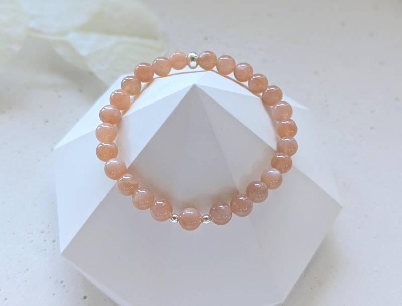 Mondstein Armband Geburtstagsgeschenk Edelstein Heilstein Armband, Yoga Schmuck Geschenkidee, Handgemachter von LichtmomentbyAna