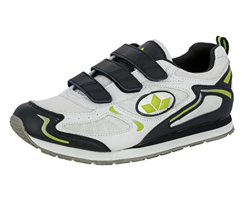 Lico NELSON V Unisex Erwachsene Fitnessschuhe, Weiß/ Marine/ Lemon, 42 EU von Lico