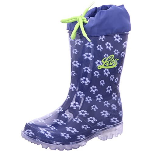 Lico Power Blinky Jungen Gummistiefel, Marine/ Weiß/ Lemon, 26 EU von Lico