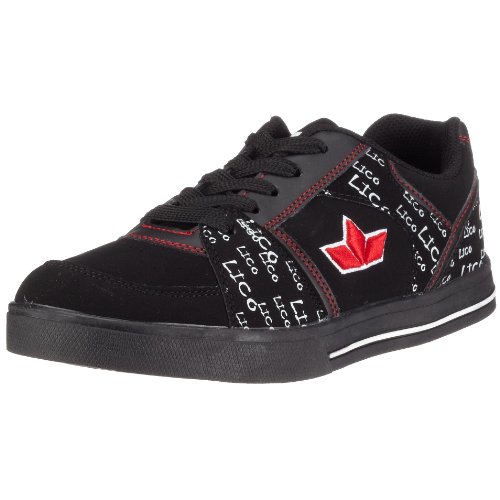 LICO Picasso 530094, Unisex - Kinder Sneaker, schwarz, (schwarz-weiss-rot), EU 35 von Lico