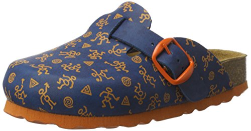 Lico Unisex Kinder Bioline Clog Kids Pantoletten, Blau Orange, 34 EU von Lico