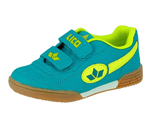 Lico Unisex Kinder Bernie V Hallenschuhe, Petrol Lemon, 32 EU von Lico