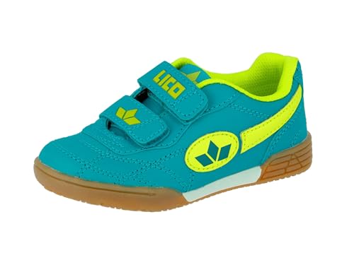 Lico Unisex Kinder Bernie V Hallenschuhe, Petrol Lemon, 32 EU von Lico
