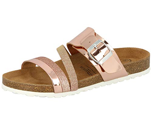 Lico Bioline Fashion Damen Pantoletten, Rosegold, 39 EU von Lico