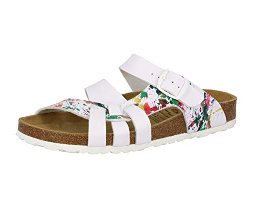 Lico BIOLINE KLECKS Damen Pantoletten, Weiß, 41 EU von Lico