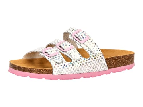 Lico Mädchen Bioline Starline Hausschuh, weiss/silber, 29 EU Lico Mädchen Bioline Starline Hausschuh, weiss/silber, 29 EU von Lico