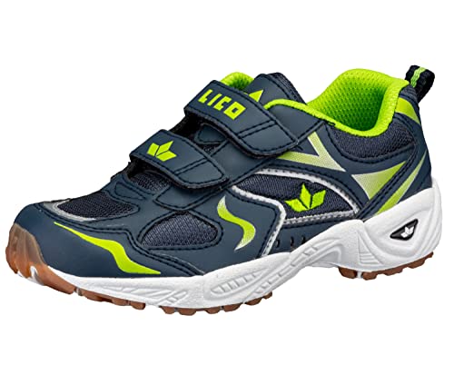 Lico Bob V Unisex Kinder Hallenturnschuh, marine/lemon, 33 EU von Lico