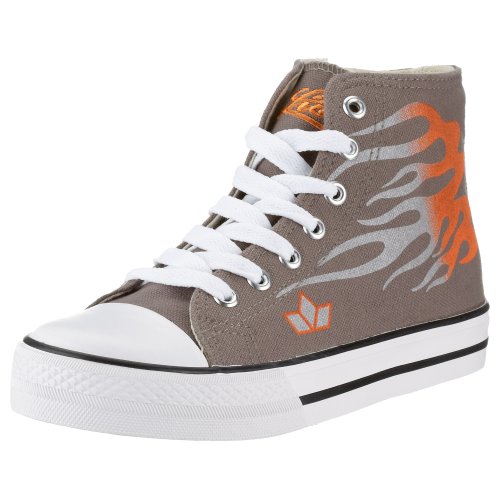 Lico Cat 180043, Unisex - Kinder Sneaker, grau, (grau-orange-silber), EU 40 von Lico