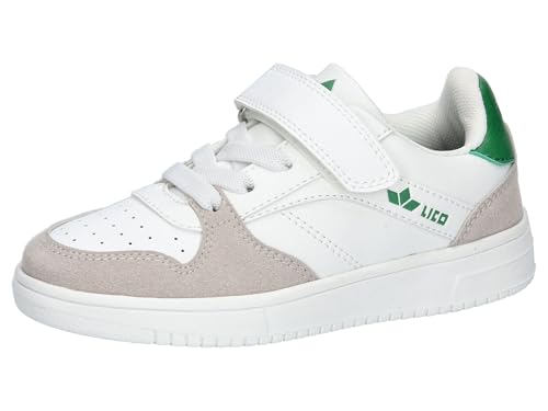 Lico Unisex Kinder Chad Vs Sneaker, Weiss Grün, 38 EU Lico Unisex Kinder Chad Vs Sneaker, Weiss Grün, 38 EU von Lico