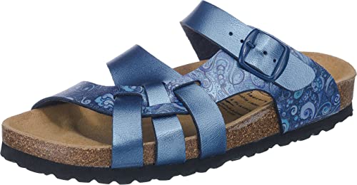 Lico Damen Bioline Flora Hausschuh, Blau, 38 EU von Lico