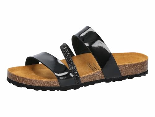 Lico Damen Bioline Glitter Pantoletten, Schwarz, 38EU von Lico