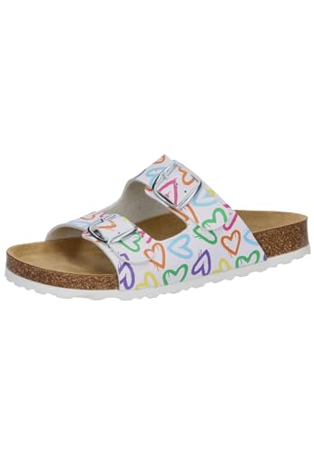 Lico Damen Bioline Heart Pantoletten, Weiß, 41 EU Lico Damen Bioline Heart Pantoletten, Weiß, 41 EU von Lico