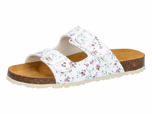 Lico Damen Bioline Platino Pantoletten, Weiss/Bunt, 41 EU Lico Damen Bioline Platino Pantoletten, Weiss/Bunt, 41 EU von Lico