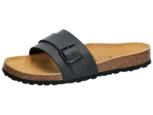 Lico Damen Bioline Solveig Pantoletten, Schwarz, 39 EU Lico Damen Bioline Solveig Pantoletten, Schwarz, 39 EU von Lico