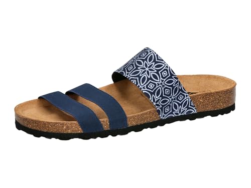 Lico Damen Bioline Summer Hausschuh, Marine/Silber, 36 EU von Lico