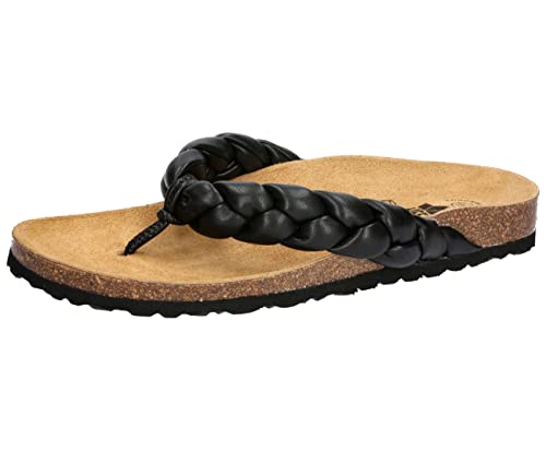 Lico Damen Bioline Trenza Hausschuhe, schwarz, 37 EU von Lico