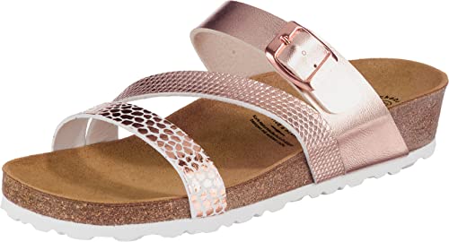 Lico Natural Glitter Damen Pantoletten, Rose, 37 EU von Lico