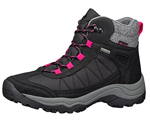 Lico Randers Damen Schneestiefel, schwarz/pink, 38 EU von Lico