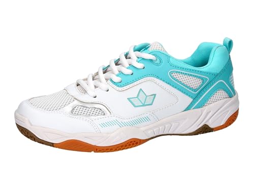 Lico Damen Sprint Indoor Hallenturnschuhe, weiß/türkis, 42 EU Lico Damen Sprint Indoor Hallenturnschuhe, weiß/türkis, 42 EU von Lico