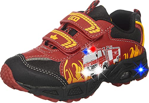 Lico Jungen Hot V Blinky Sneaker, Rot Schwarz Gelb, 34 EU von Lico