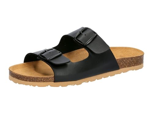 Lico Herren Bioline Man Mules Soft Pantoletten, Schwarz Helle Sohle, 39 EU von Lico