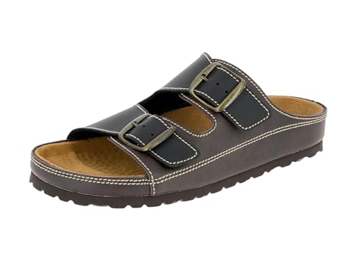 Lico Herren Natural Man Niedrige Hausschuhe, Braun Schwarz, 42 EU Lico Herren Natural Man Niedrige Hausschuhe, Braun Schwarz, 42 EU von Lico