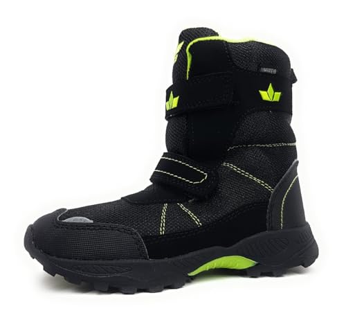 Lico Jungen HALIFAX V Schneestiefel, Schwarz (Schwarz/Lemongruen), 38 EU von Lico