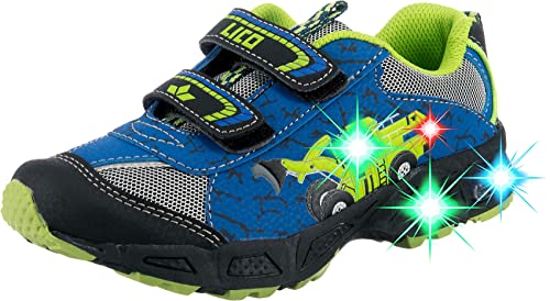 Lico Jungen LOADER V BLINKY Sneaker, Blau/ Schwarz/ Lemon, 32 EU von Lico