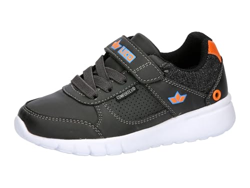 Lico Jungen Mat VS Sneaker, anthrazit/orange/blau, 35 EU von Lico