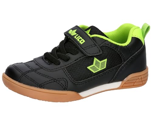 Lico Jungen Unisex Kinder Bernie V Hallenturnschuhe, Schwarz/Lemon, 26 EU von Lico