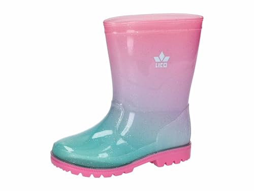 Lico Jungen Unisex Kinder Stormy Gummistiefel, Rosa/Türkis, 28 EU von Lico