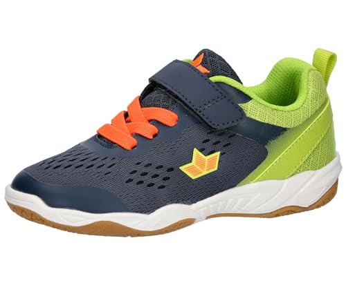 Lico Key VS Hallenturnschuhe, Marine/Lemon/Orange, 35 EU von Lico