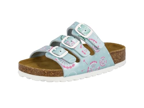 Lico Mädchen Bioline Flower Kids Hausschuhe, Mint, 35 EU von Lico