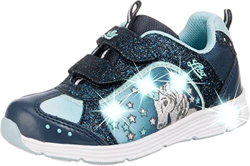 Lico Mädchen Unicorn V Blinky Sneaker, Marine Türkis, 33 EU von Lico