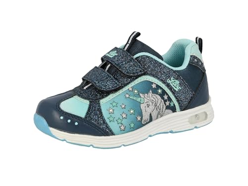 Lico Mädchen Unicorn V Blinky Sneaker, Marine Türkis, 33 EU von Lico