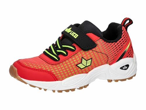 Lico Mio VS Hallenturnschuhe, Rot/Schwarz/Lemon, 34 EU von Lico