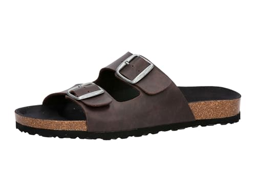 Lico Pantolette Bioline Man Vegan Herren Hausschuh, Braun, 45 EU Lico Pantolette Bioline Man Vegan Herren Hausschuh, Braun, 45 EU von Lico