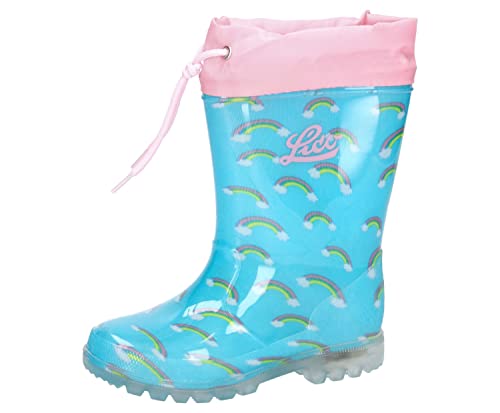 Lico Unisex Kinder Power Blinky Gummistiefel, Türkis Rosa, 32 EU von Lico