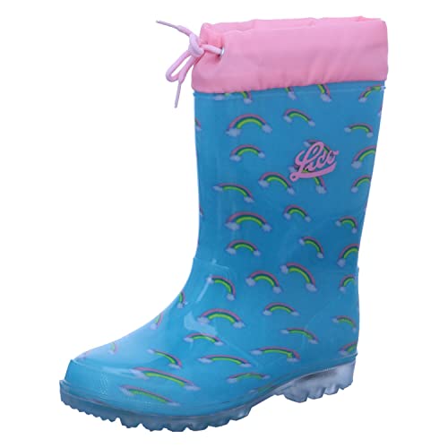 Lico Unisex Kinder Power Blinky Gummistiefel, Türkis Rosa, 33 EU von Lico