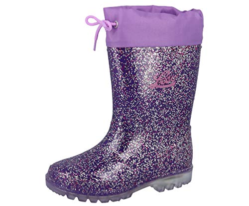 Lico Powerlight W Blinky Jungen Gummistiefel, Lila/ Pink/ Silber, 25 EU von Lico