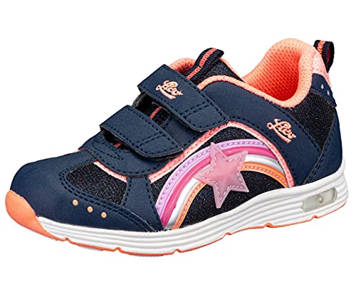 Lico Mädchen Rainbow V Blinky Sneaker, marine/lachs, 22 EU von Lico