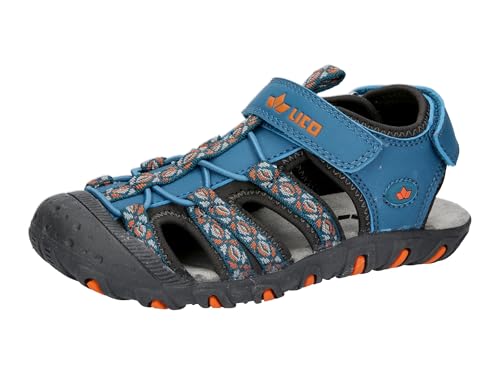 Lico Jungen Rene Vs Sandale, Petrol Grau Orange, 34 EU von Lico