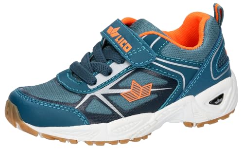 Lico Salford VS Hallenturnschuhe, Petrol/Orange, 35 EU von Lico