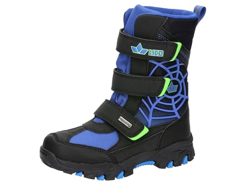 Lico Sindre V Schneestiefel, schwarz/blau/Lemon, 25 EU von Lico