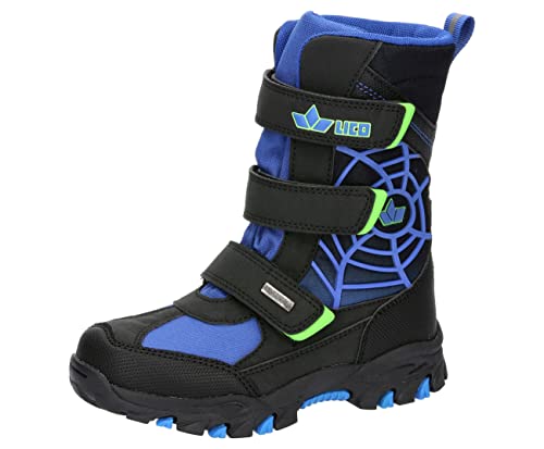 Lico Sindre V Schneestiefel, schwarz/blau/Lemon, 26 EU von Lico