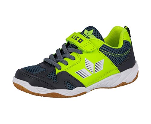 Lico Sport VS Unisex Kinder Hallenturnschuh, Anthrazit/ Lemon, 38 EU von Lico