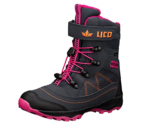 Lico Sundsvall VS Mädchen Schneestiefel, marine/pink/orange, 39 EU von Lico